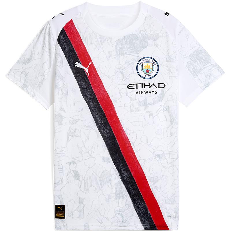 

PUMA KIDSUPER MCFC Jersey Rep Fan Edition Round Neck Fashionable Soft Sports Short Sleeve Football Jersey Same Style for Men and Women S