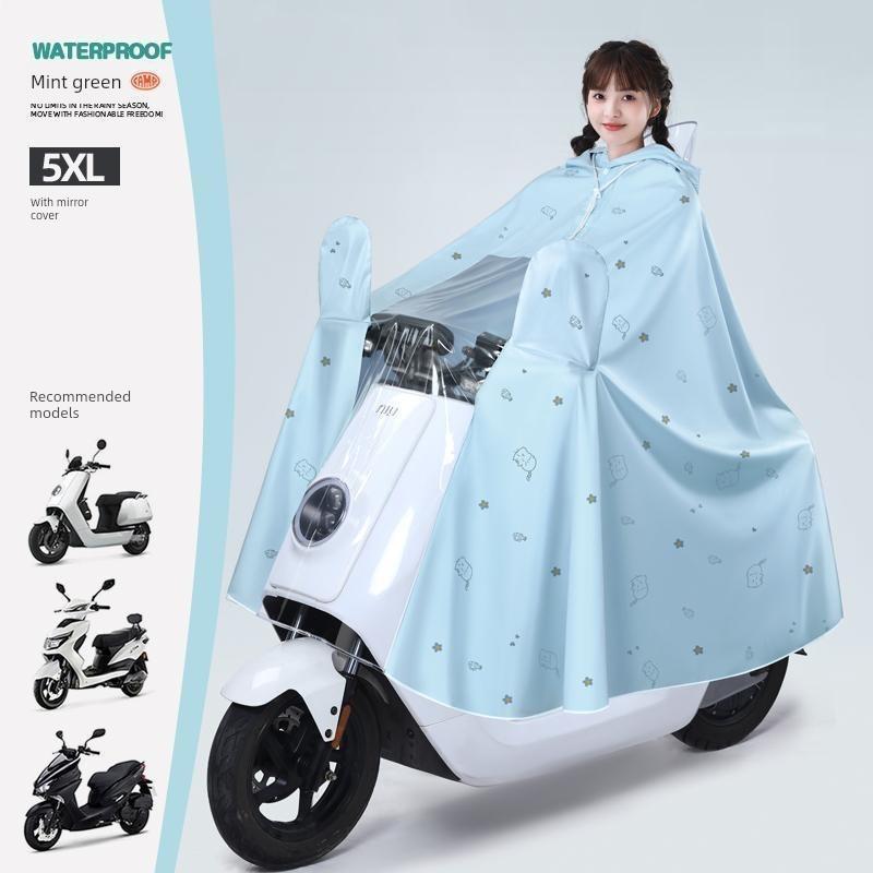 Raincoat for Electric Vehicles, Special Raincoat for Electric Motorcycles, Women's Oversized and Thickened Full-Body Raincoat, New Style Rain Poncho