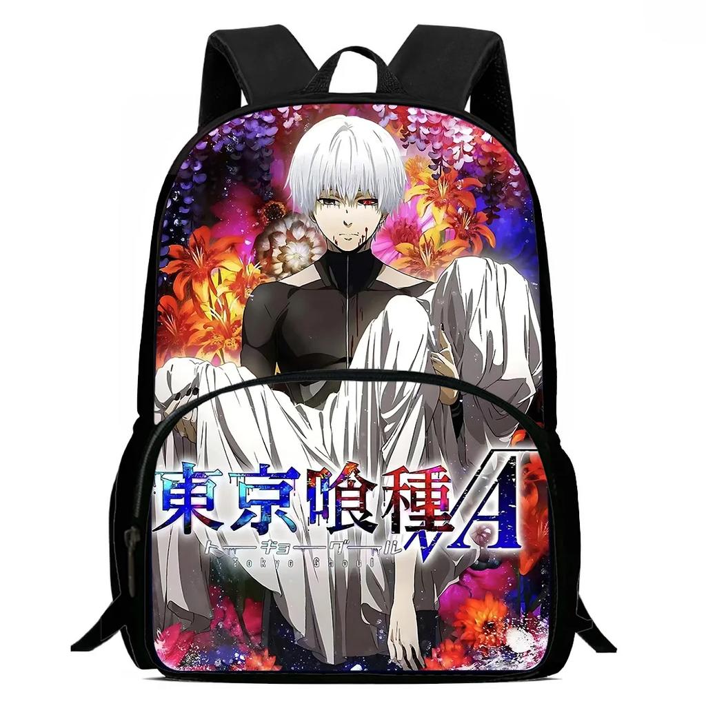 Kids Backpacks Anime Tokyo Ghoul Boys and Girls Student Birthday Gift Child School Bags Large Capacity Camping Durable Rucksack