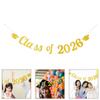 Graduation Banner Glitter Grad Garland 2026 Class of 2026 Party Decoration School Home Car 300Cm Graduation Banner Party Decor