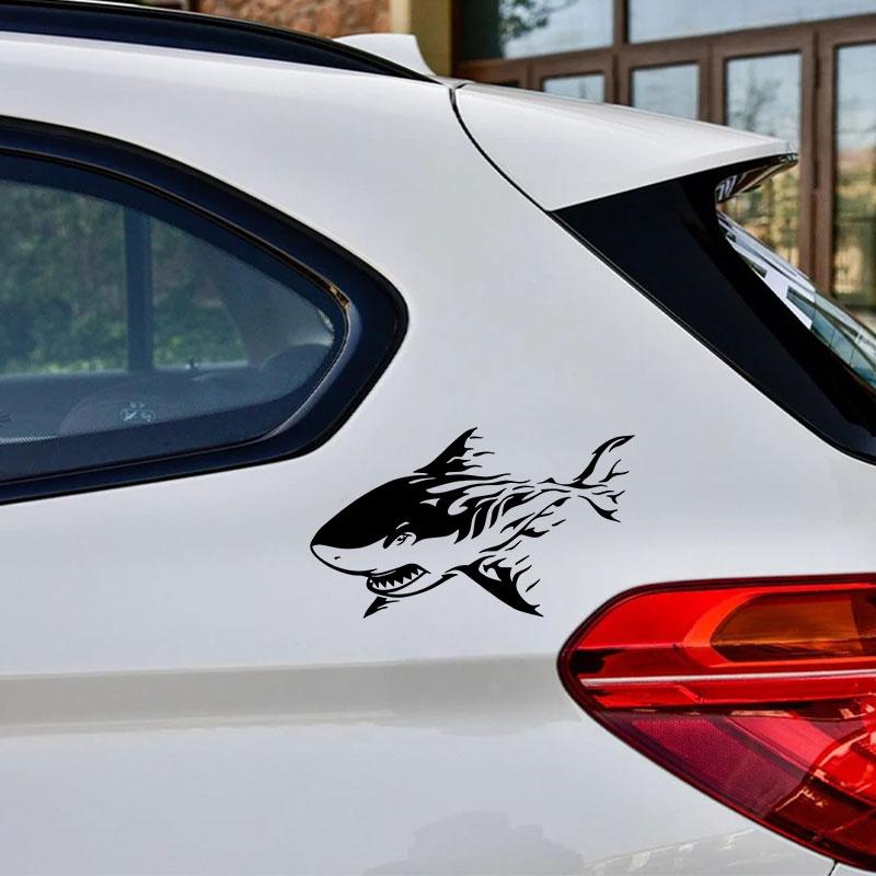 Shark Waterproof Vinyl Decal, Wear Resistant Sticker for Motorcycle Fairing Car Window Scooter
