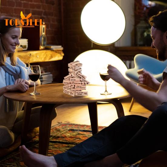 48Pcs Super Naughty Building Blocks,Romantic Adult Party Gift,Valentine Tumbling Tower Stacking Blocks Game