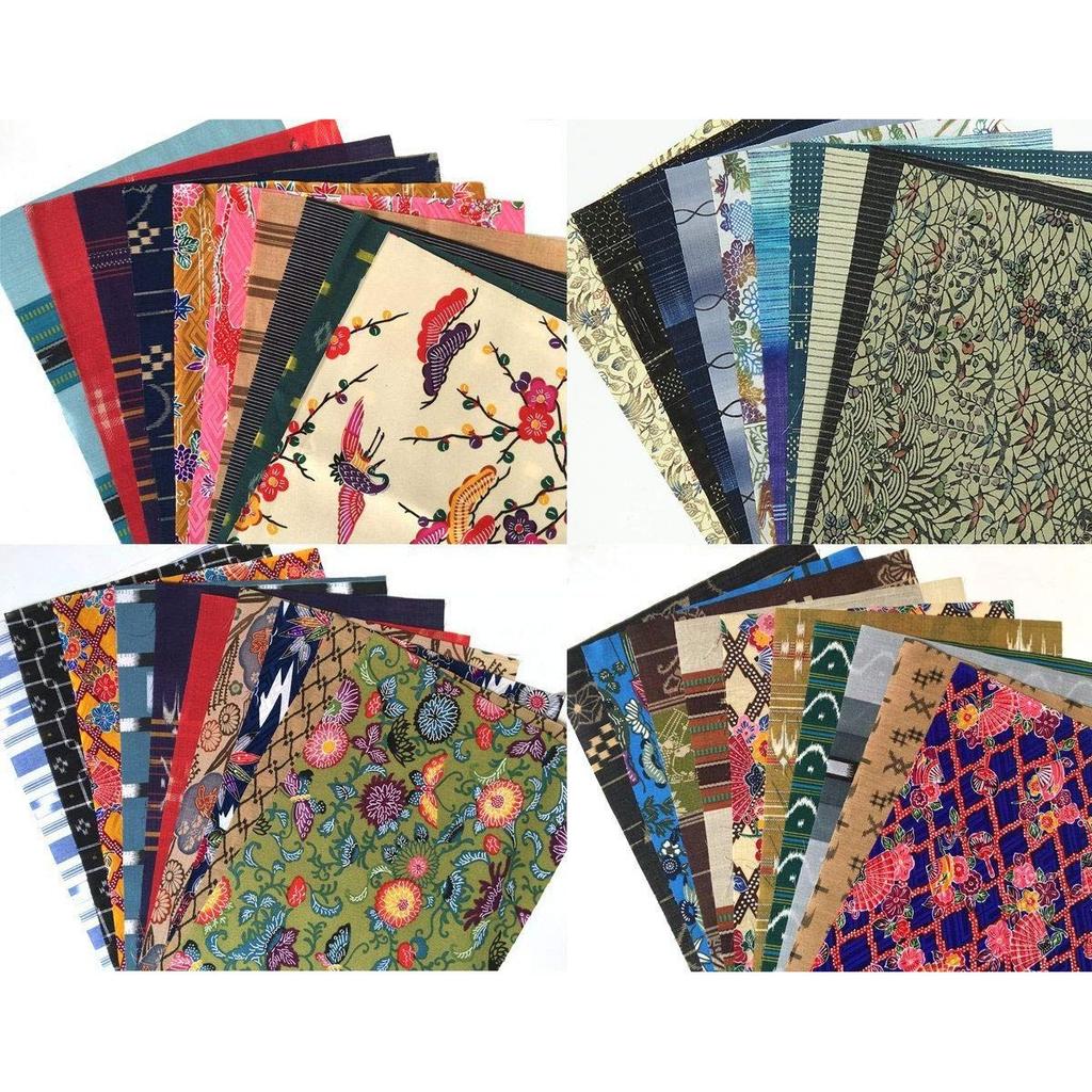 Ryukyu kimono fabric scrap set Bingata pattern Kasuri Minsa (assorted increase)