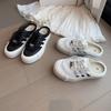 Trend Princess Style~ a Little Cool Summer Ins Mesh Breathable One Pedal Little White Shoes Sandals Women's Casual Half Slippers