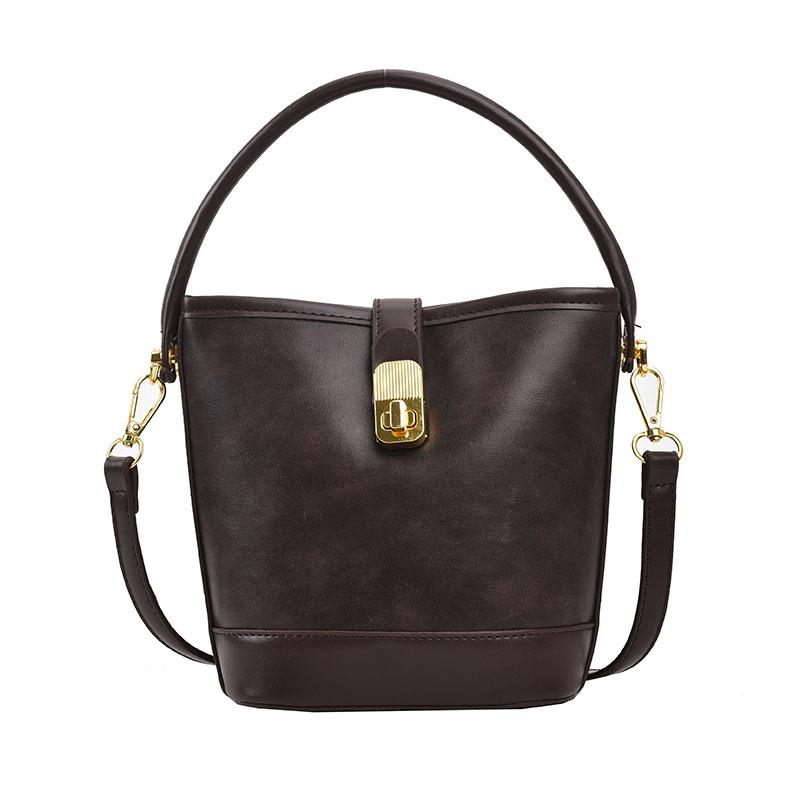 

Casual Handbag Women s New Fashionable Versatile Contrasting Color Messenger Bag темный кофе