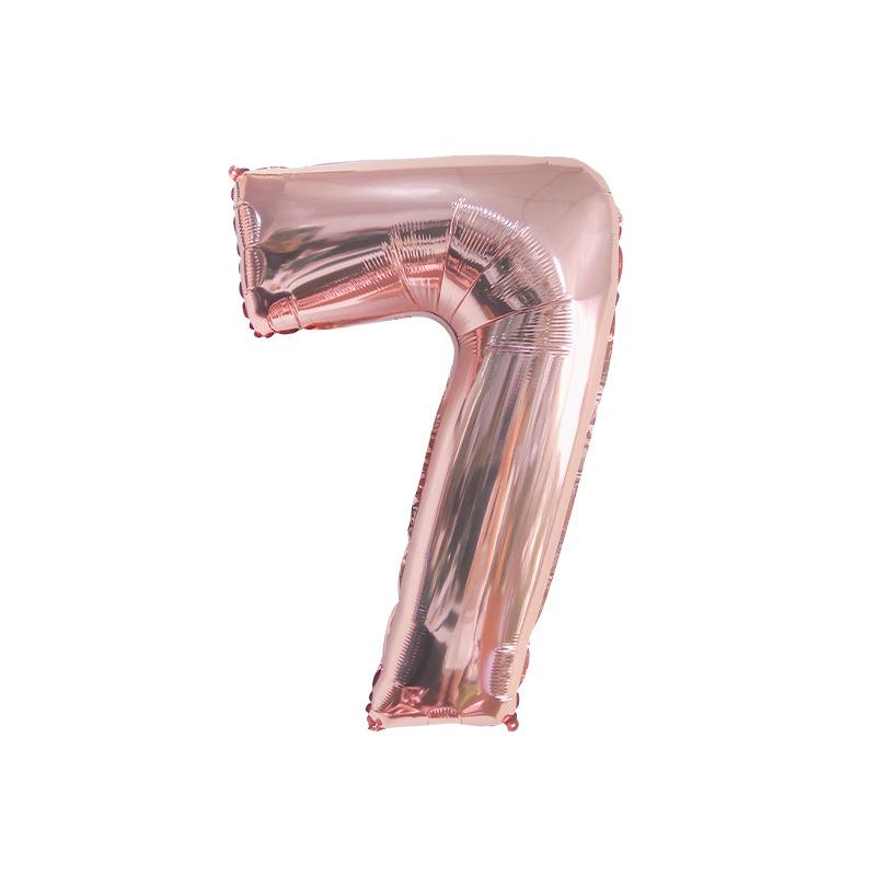 32 Inch Rose Gold Digital Aluminum Film Balloon Decoration Birthday Party Wedding Decoration Scene Aluminum Film Balloon