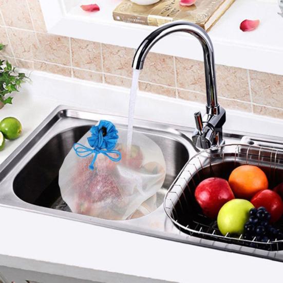 5 bucăți saci reutilizabile pentru produse, pungi pentru băcănie, fructe, legume, alimente, pungă de depozitare din plasă