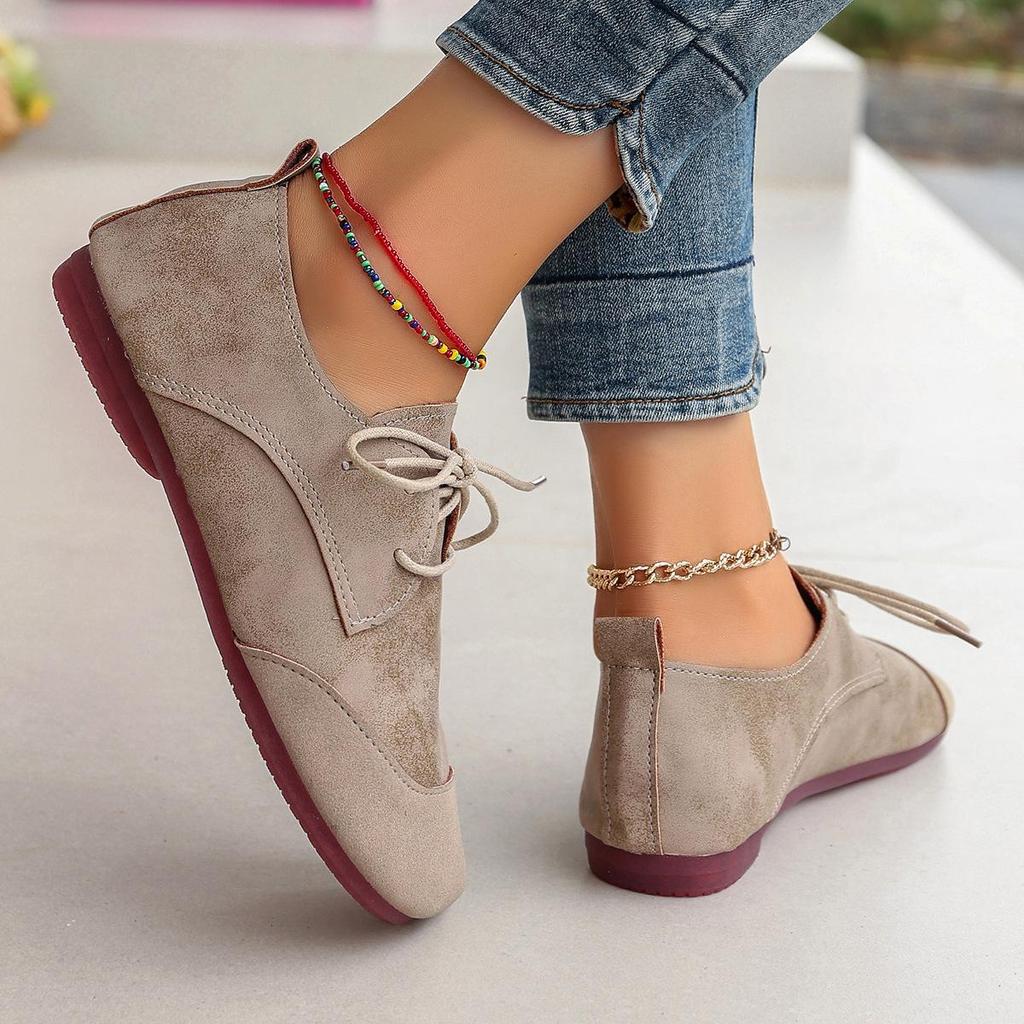 Mori Girl Retro Ploché Šněrovací Boty - 2025 Měkká Podrážka, Velká Velikost, Všestranná Neformální Obuv