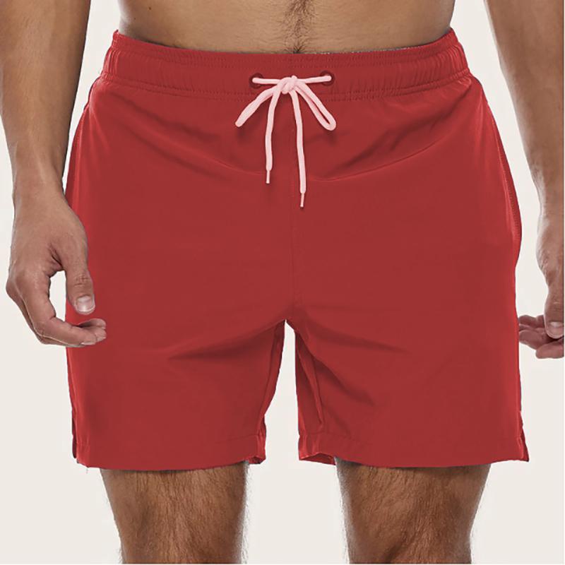 Men's Swim Trunks Summer Swimming Board Shorts Quick Dry Beach Shorts with Side Pockets and Mesh Lining Swimwear Bathing Suit