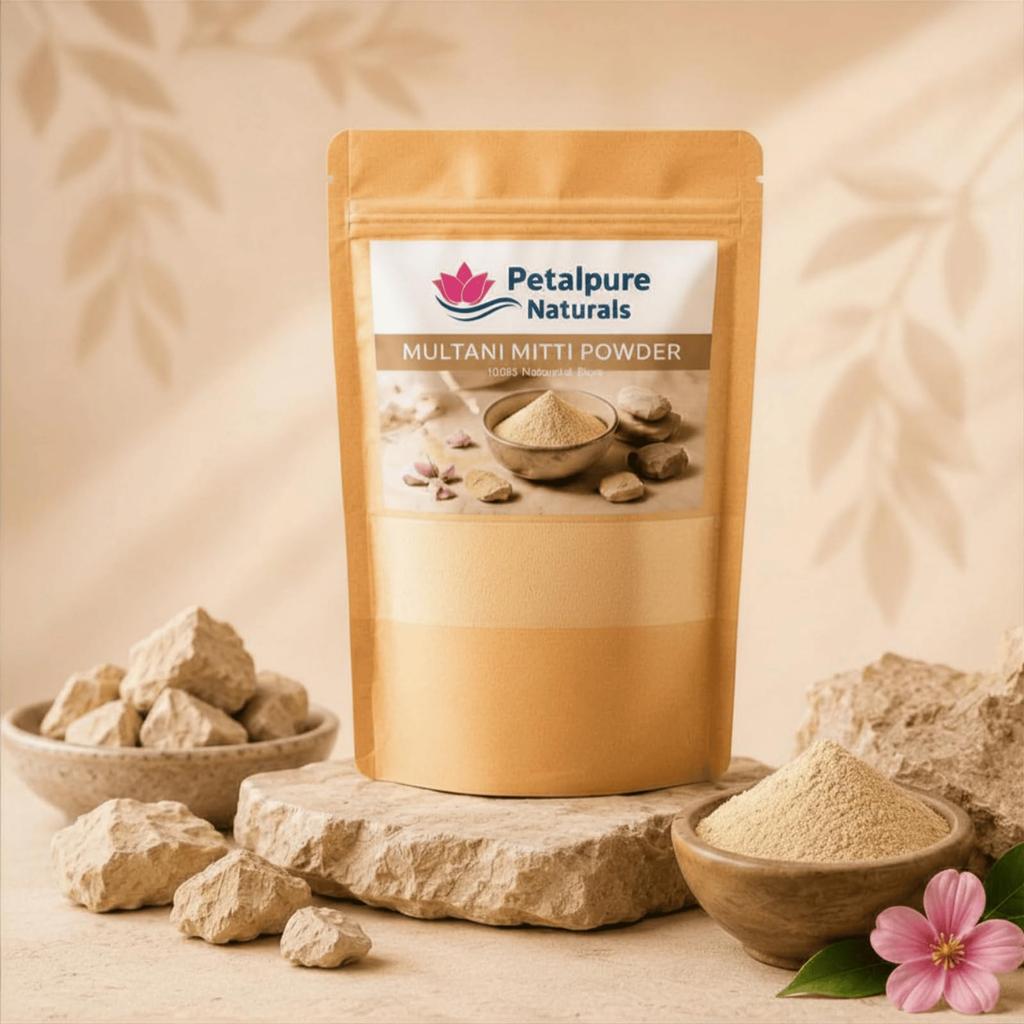 Multani Mitti Powder for Face Pack 400g - 100% Pure Natural Fuller Earth Clay for Oily Skin, Acne, Tan Removal & Deep Cleansing