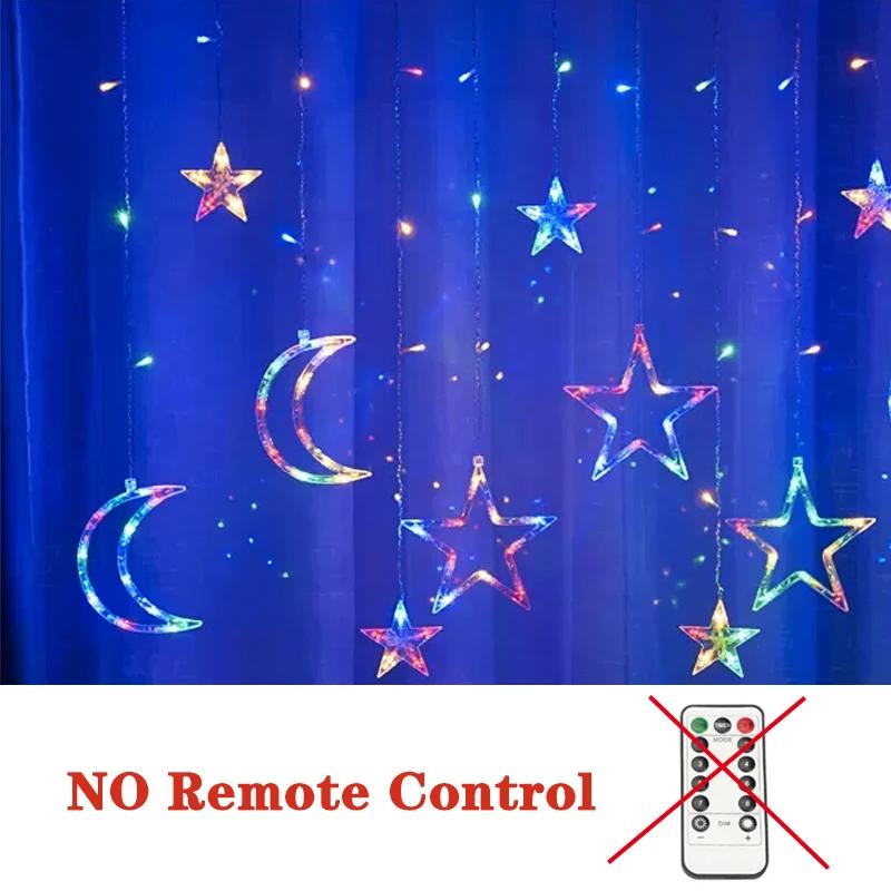 Christmas Decor LED String Garland Moon Star Curtain Light Christmas Tree Ornament Navidad Xmas 2027 New Year
