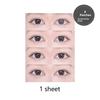 8/40 Stück Wimpern Übungsaufkleber, Wimpern Trainingsaufkleber, Wimpern Applikationstrainer Aufkleber, Simulierte Augenform