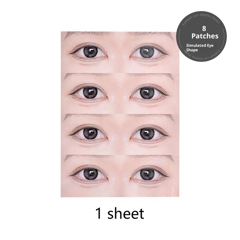 8/40 Stück Wimpern Übungsaufkleber, Wimpern Trainingsaufkleber, Wimpern Applikationstrainer Aufkleber, Simulierte Augenform