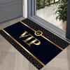 VIP Gold Dot Kitchen Mat  Non-Slip Durable Polyester Rug, Elegant Black Gold for Kitchen Living Room Porch Decor