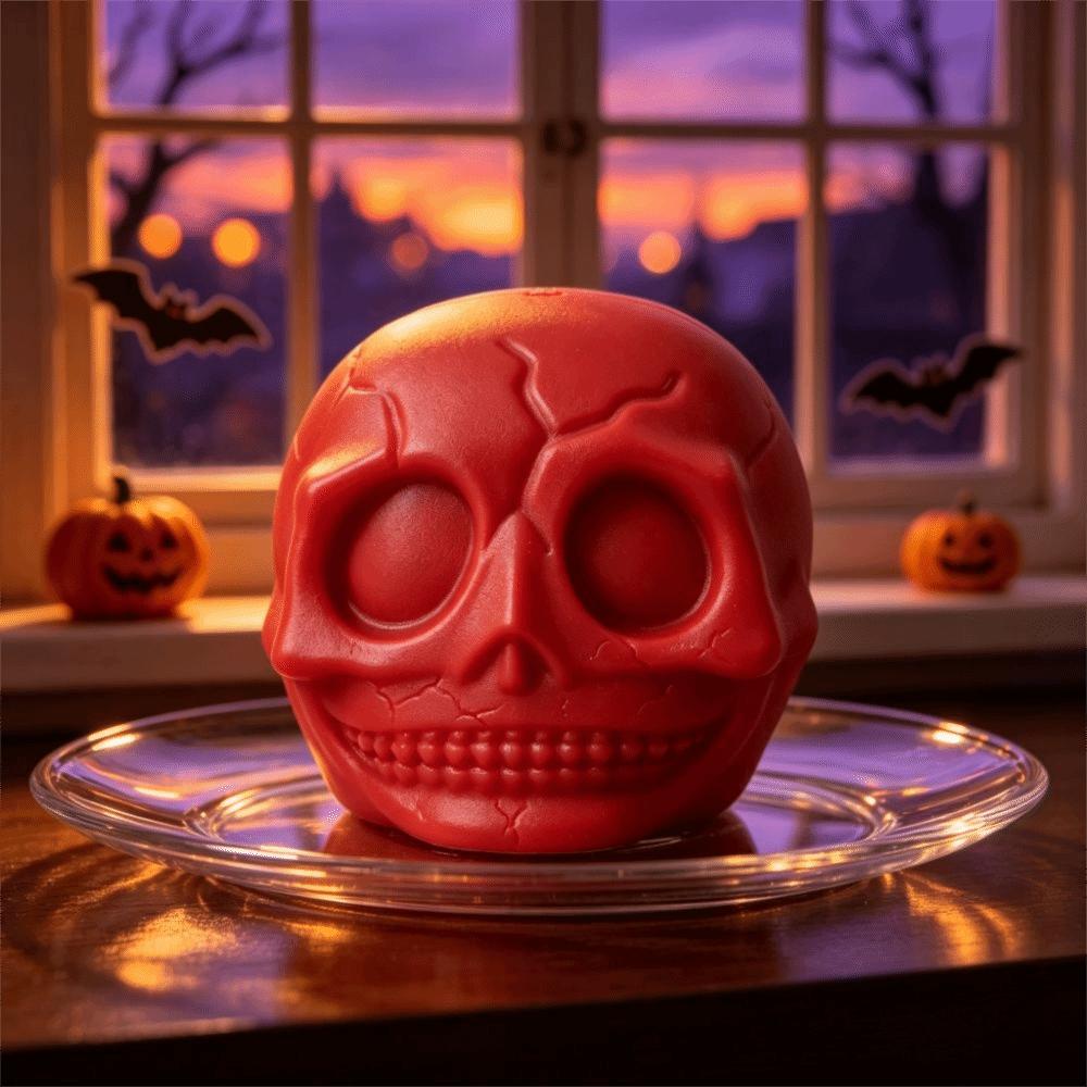 Crackling Building Block Pumpkin Skull Ball Crunchy Pumpkin Skull Squishy Toy  Hand Relax