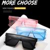 Fashion Sunglasses Bright Black Fashion Sunglasses Exaggerated Ocean Glasses for Men and Women