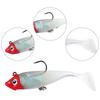 5 STÜCKE 18,5g 10cm Leuchtende Angelköder Weiche Swimbaits mit Paddelschwanz 2 Haken für Barsch Forelle Süßwasser Salzwasser