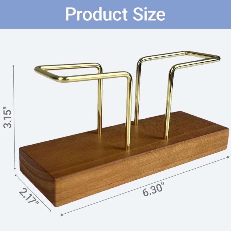 Small Horn Presentation Metal Support for Shelf Desk Cabinet Display, Stand Included for Home Collection Use