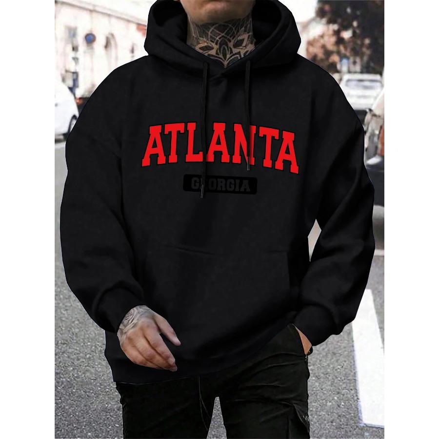 Atlanta Feorgia Atlanta Feorgia Druck Männer Sweatshirt Harajuku Casual Hoody Mode Lose Hoodie Vintage Fleece Tops