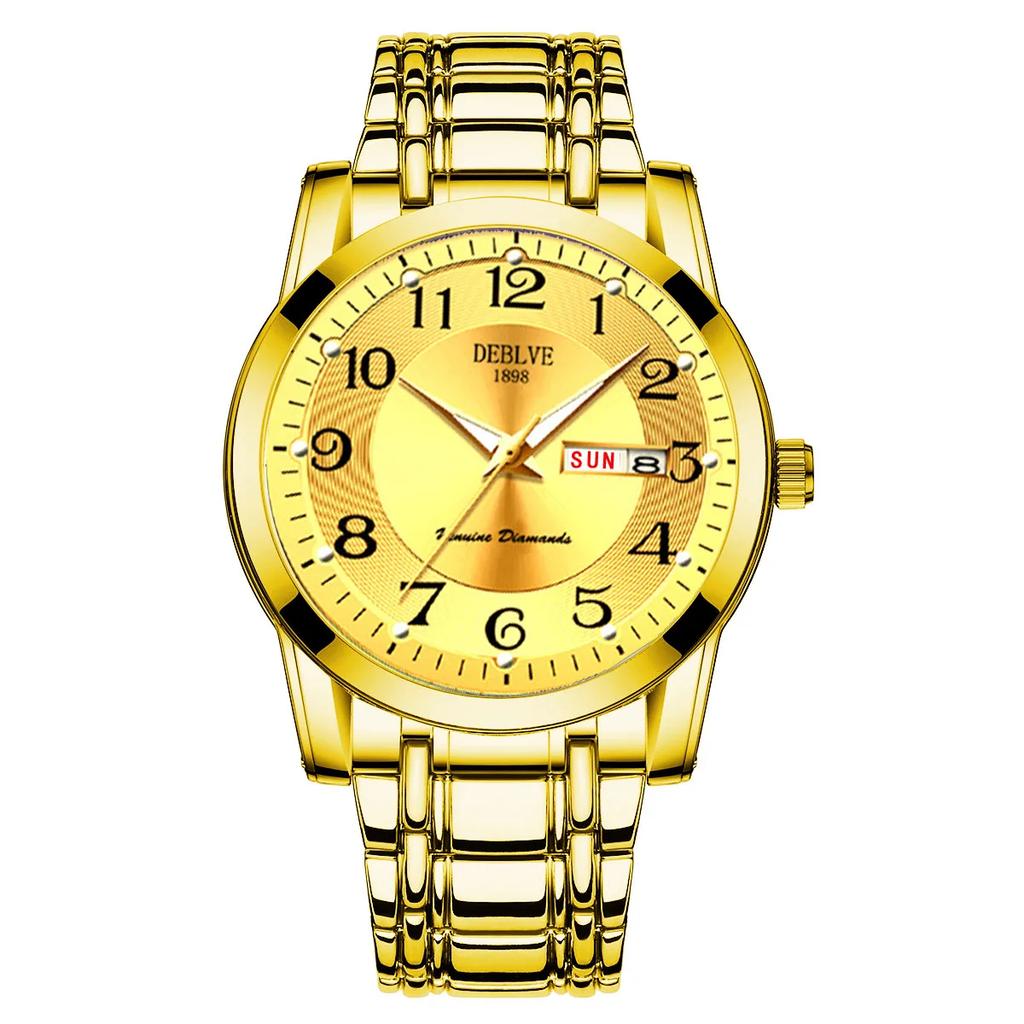 Luxury Mens Watches Luminous Waterproof Stainless Steel Watch Quartz Men Date Calendar Business Wristwatch Relogio Masculino