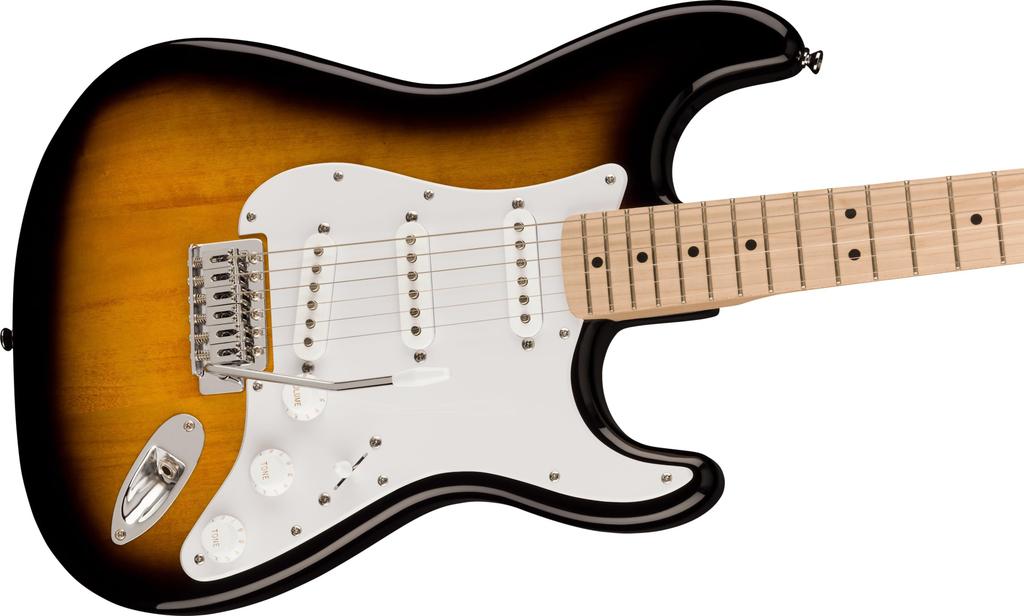 Squier by Fender Fender Squier Electric Guitar Squier Maple White Sunburst Soft Case Included Sonic™ Stratocaster®, Fingerboard, Pickguard, 2-Color