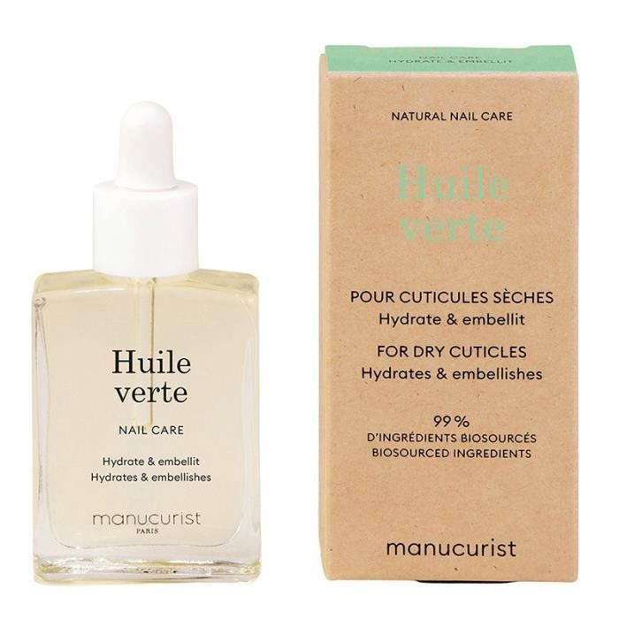 Olio per Cuticole - MANUCURIST - HUILE VERTE - 15 ml - Nutre - Ammorbidisce - Verde