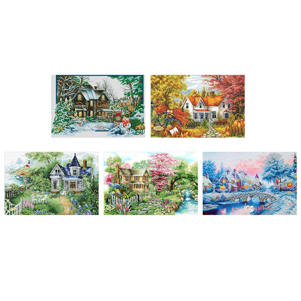 Buy Diamond Painting 5D DIY Four Seasons Full Round Drill Rhinestone ...