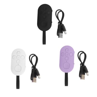 Bluetooth Remote Control Phone Page Turner Rechargeable Remote Selfie Clicker Hands Free for Smartph