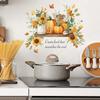Creative Sunflower Pumpkin and English Slogan Home Decor Background Wall Stickers