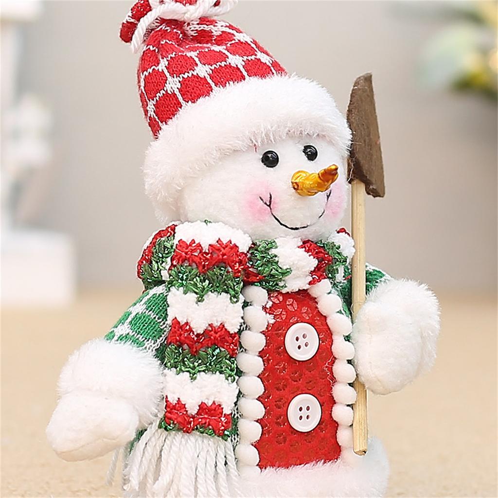 Christmas Mini Doll Candy Color Cartoon Santa Claus Snowman Reindeer Doll Christmas Party Ornaments Decoration Festival Gifts