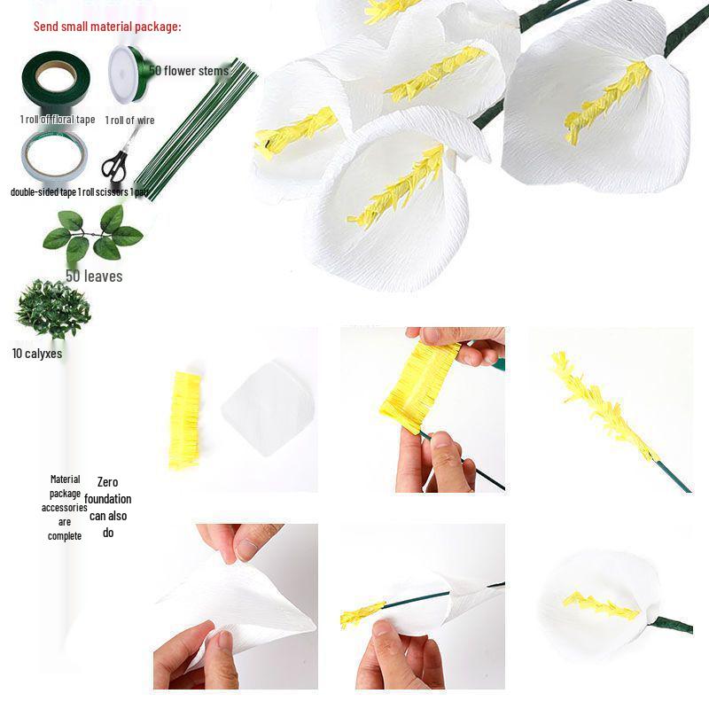 Thickened Colored Crepe Paper for DIY Rose Origami and Kindergarten Crafts