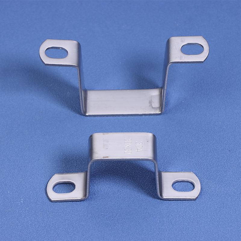 2Pcs 304 Stainless Steel Thickened Square Rectangular U-Shaped Horseback Pipe Saddle Clamp Buckle Throat Hoop 5 Kinds Of Models
