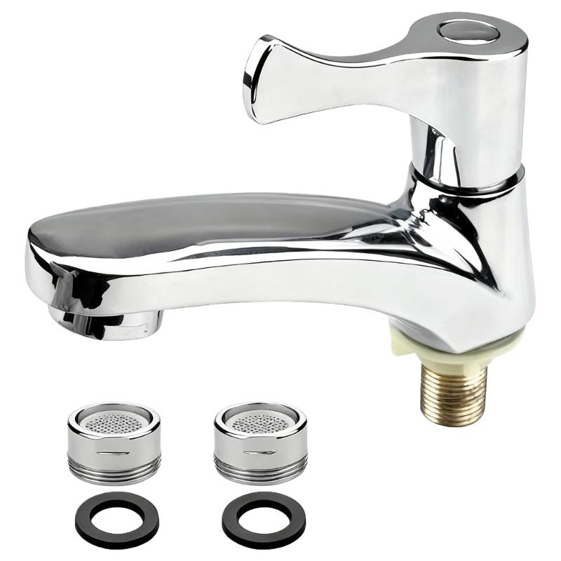 

Zincs Alloys Single Cold Water Basins Faucet With Leakproof Coppers Cores For Bathroom Sink Easy Installation