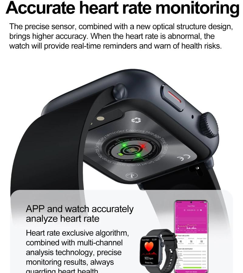 Smart Watch Dial Answer Calls Calorie Tracking 24 Hour Heart Rate AI Music Playback Bluetooth Call Men Health Smart Watches Woman Step Count