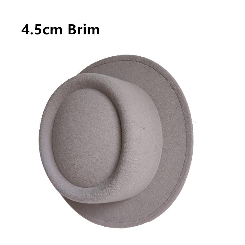 Klobouk Fedora 4,5 cm Tmavě purpurový Široký okraj Pánská móda Podzim/Zima Klobouk Pork Pie Svatba Dámský klobouk Gorras Para Hombres