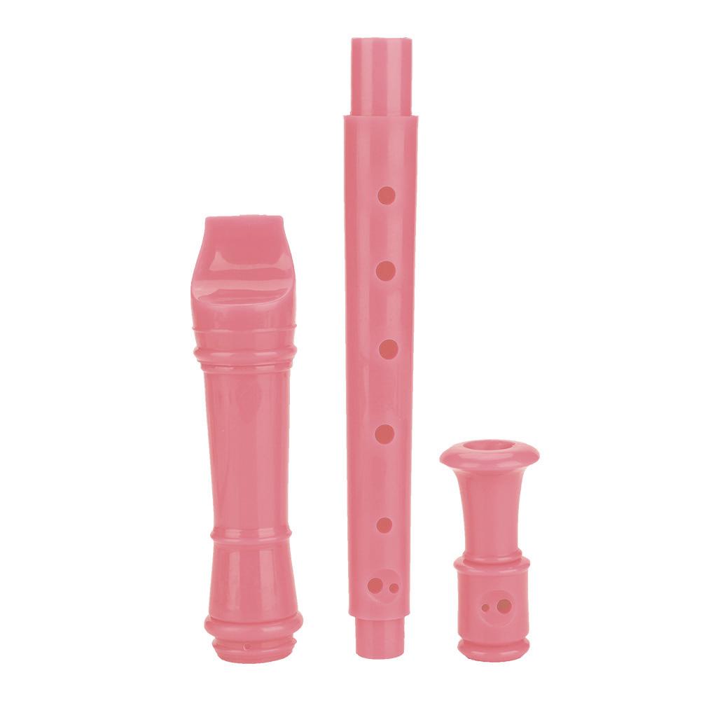 8 Hole Clarinet Flute with Cleaning Rod and Instruction for Children Kids Beginner (Pink)