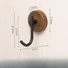 Self-adhesive New Simple Solid Wood Hook Walnut Hanging Hanger Bathroom Wall Hook Bedroom Coat Storage Rack Home Towel Key Decor