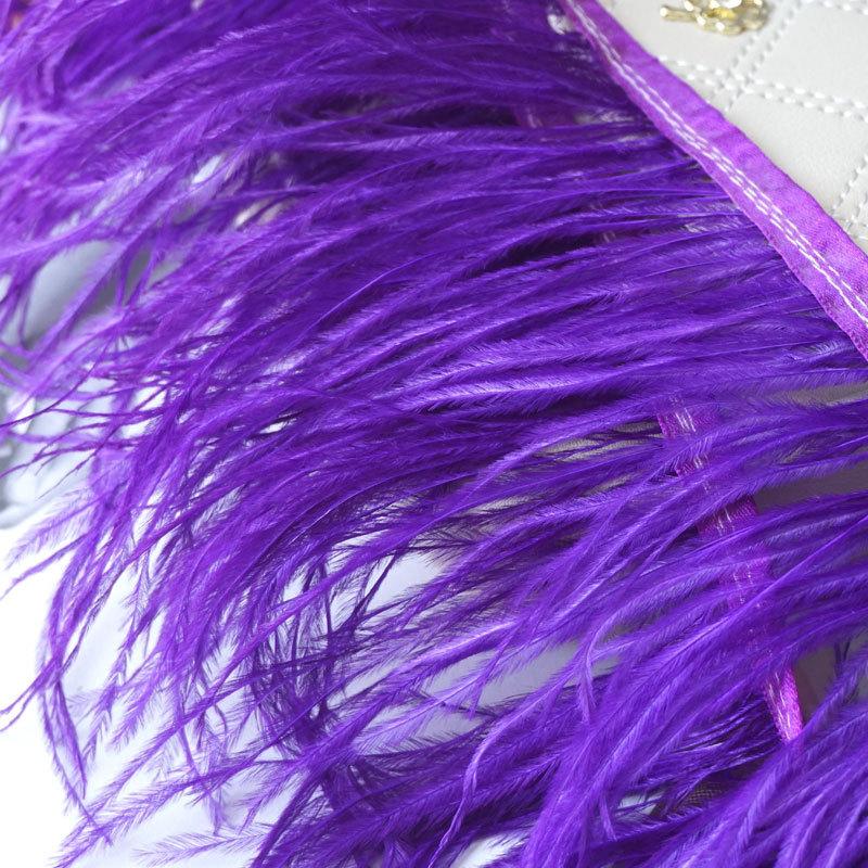 Feather Cloth Strip 10-15Cm Ostrich Hair Cloth Edge Dress Latin Dance Dress Skirt Decoration Clothing Accessories Lace