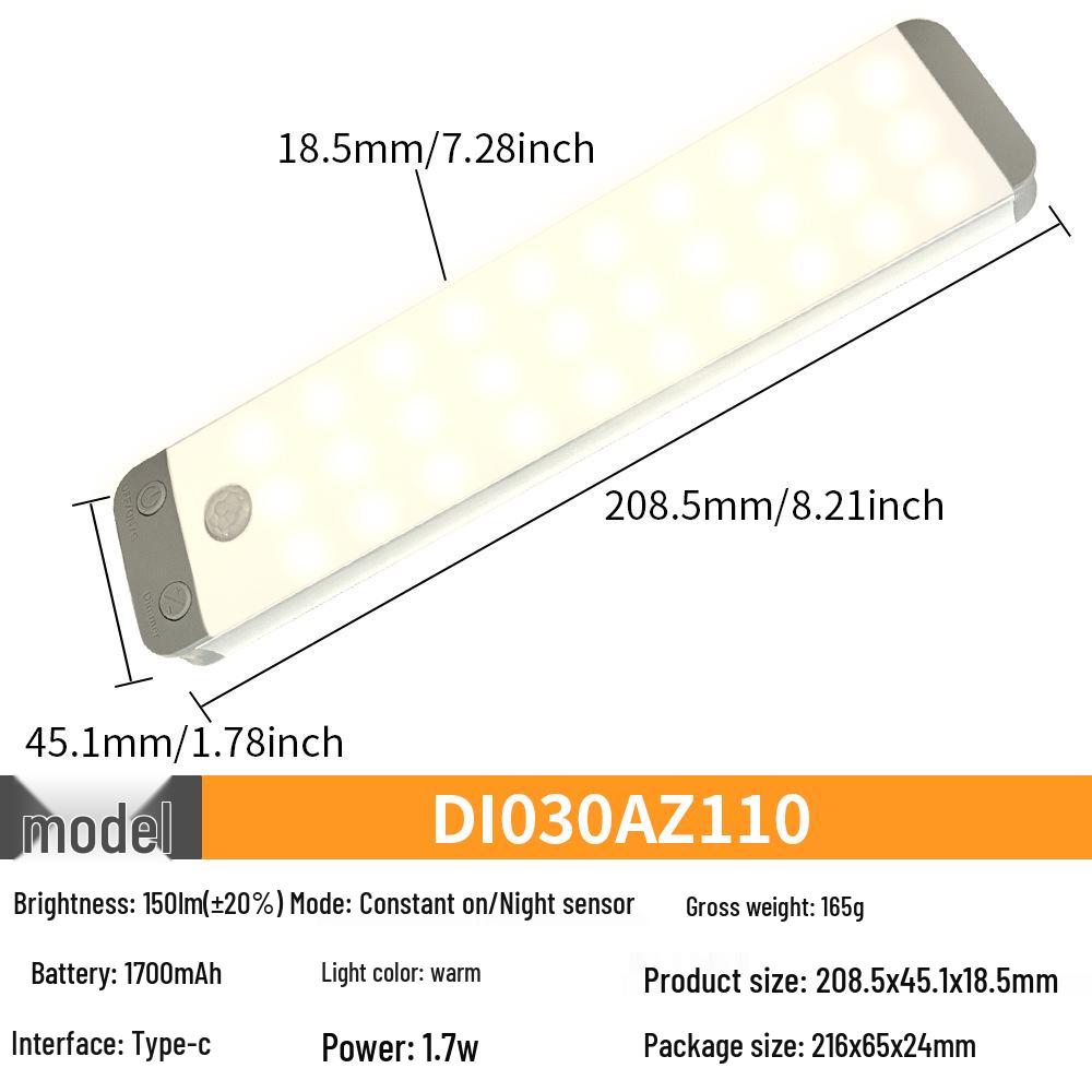 Smart Wireless Motion Sensor LED Night Light for Dorms and Cabinets