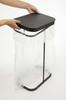 Yamazaki Luce Garbage Can, Wide Opening Garbage Bag Holder, Black, Approx. W22 x D34 x H56cm, Wide Opening for Easy Garbage Bag Removal, Product