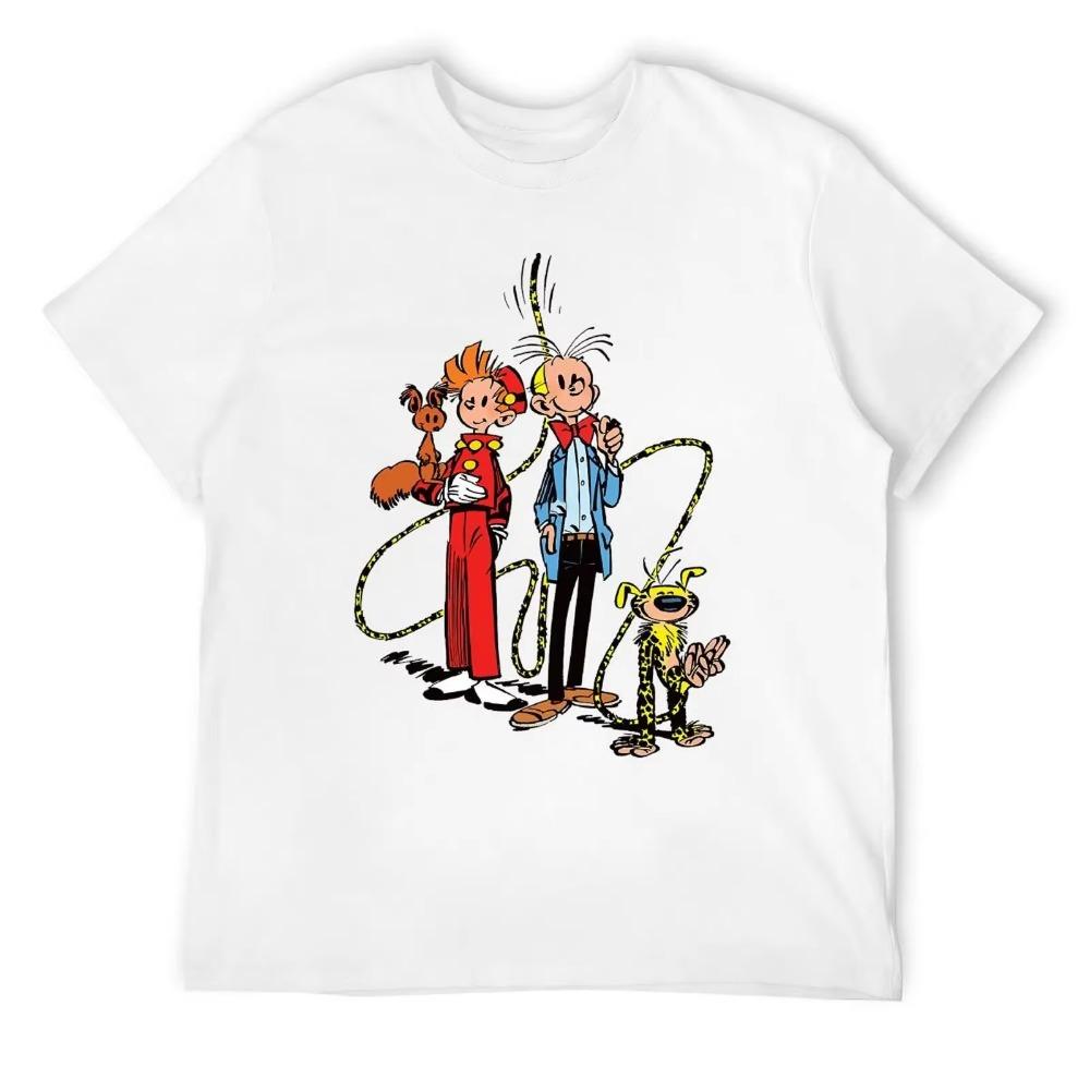 Marsupilami & Spirou ) T-shirt Fresh Motion Tshirt Top Quality Fitness Funny Novelty Eur Size