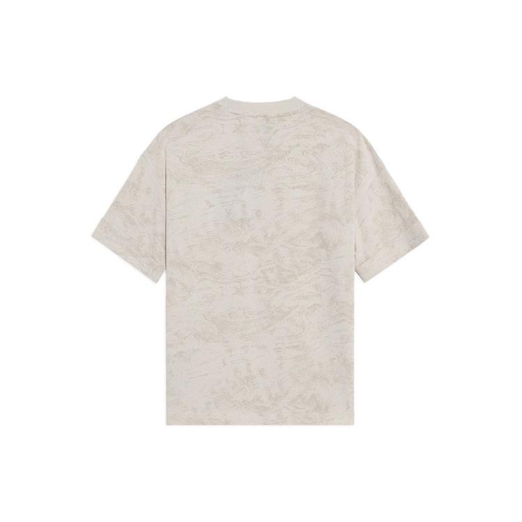 Li Ning T Shirts Men's Pearl White Crew Neck Moderate Straight Fit AHSS209-2