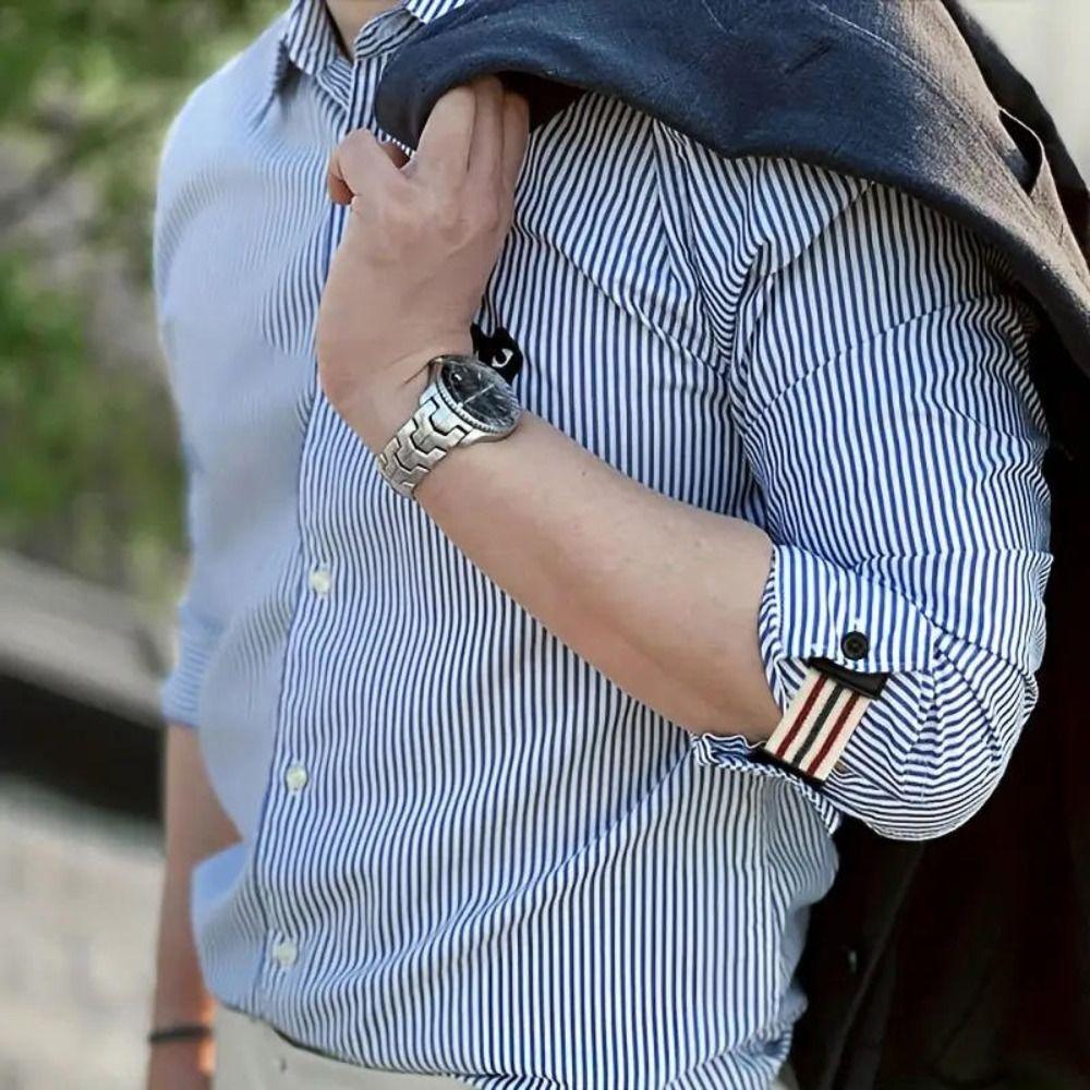 2Pcs Elastic Women Men Shirt Cuff Holders Adjustable Arm Cuffs Bands Extension Button  Accessories