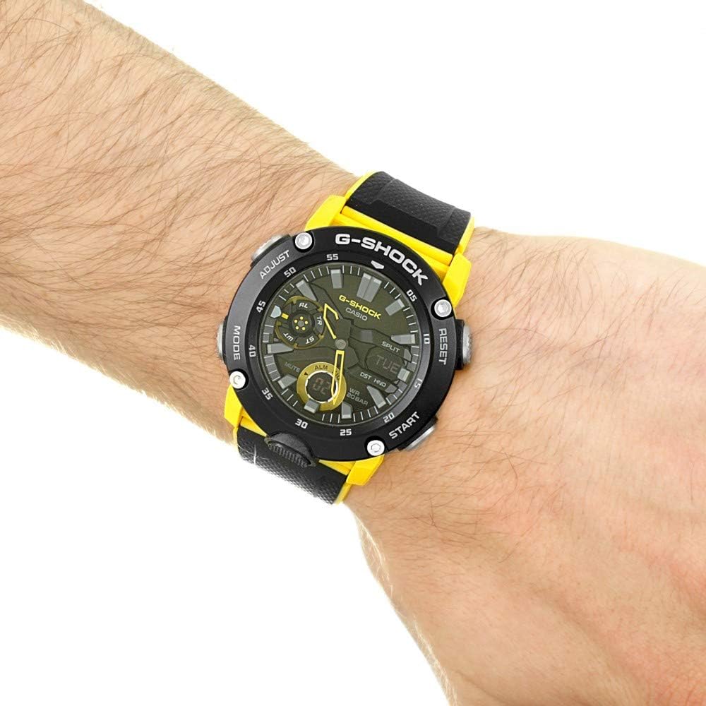 Casio G-Shock GA-2000-1A9 Men's Watch Carbon Core Guard Structure Yellow
