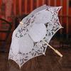 Vintage White 15/19/30/38Cm Lace Parasol Umbrella Embroidery Cotton Lace Flower Girl Umbrella Kids Sun Umbrella Photo Prop