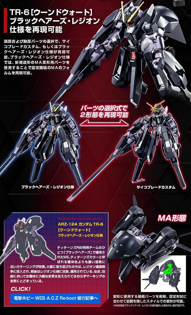BANDAI SPIRITS HG Gundam Psycho Blade Custom 1/144 TR-6 [Woundwort] (A.O.Z RE-BOOT version)