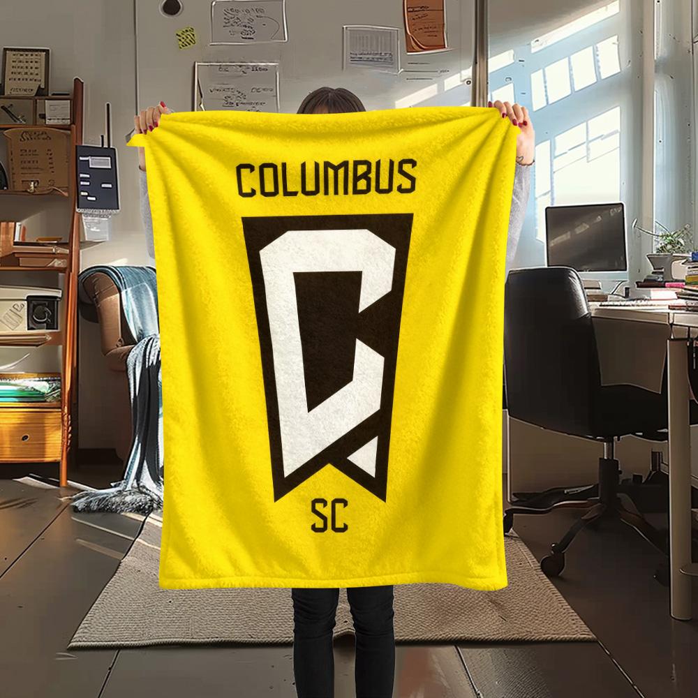 Columbus Crew Print Flanelldecke, Hohe Qualität, Bequem für alle Jahreszeiten, Heimdekoration, Wärme und Komfort