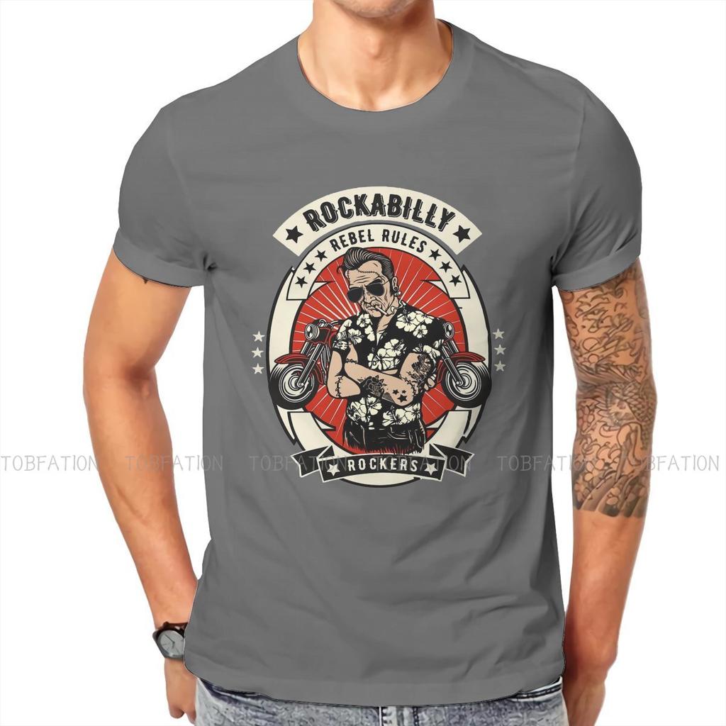 ZX Rockabilly Psychobilly Bikers Rock and Roll Vintage Rockers Essential T Shirt Classic Men Clothes Tops Cotton Crewneck T Shirt