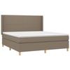 Maison Exclusive - Sommier à lattes de lit matelas et LED Taupe 180x200 cm Tissu