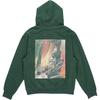 Casual Print Sport Fleece Pullover Hoodie Men Tops Green DC9585-333